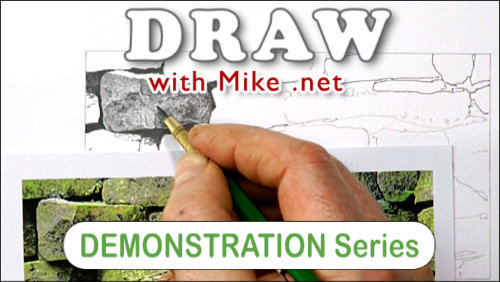 Series of videos featuring pencil drawing demonstrations