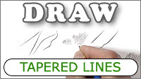 Graphite pencil tapered lines - Why and how to draw tapered lines.