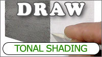 Contour shading with graphite pencil - shading curves with flat and linear shading