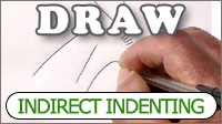 Indirect Indenting - Indenting through a cover sheet to your paper in pencil drawing with all the benefits and problems explained