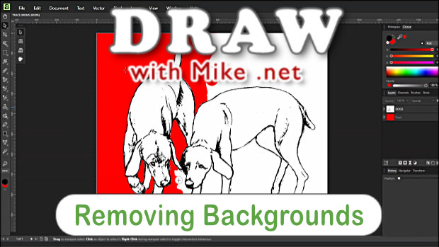 Removing backgrounds form images with Affinity 3