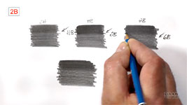 Layering pencil grades to create intense dark values