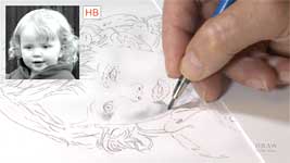 Shading, layering, and blending a young child's smooth skin with graphite pencil