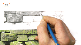 Using scribble to create the rocky texture