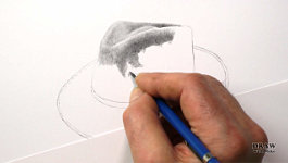 Rough Surface: the drawing of a felt Fedora hat
