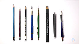 An collection of diferent types of pencils