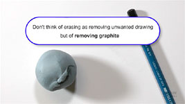 An introduction to partial removal of graphite to fine tune values in pencil drawing
