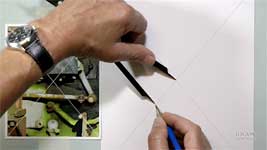 The Proportional Divider sizes up or down to create accurate guidelines for drawing.