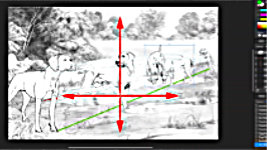 Permissable horizontal and vertical movements for the action