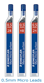 Staedtler 2mm clutch pencil leads (packs of 12)